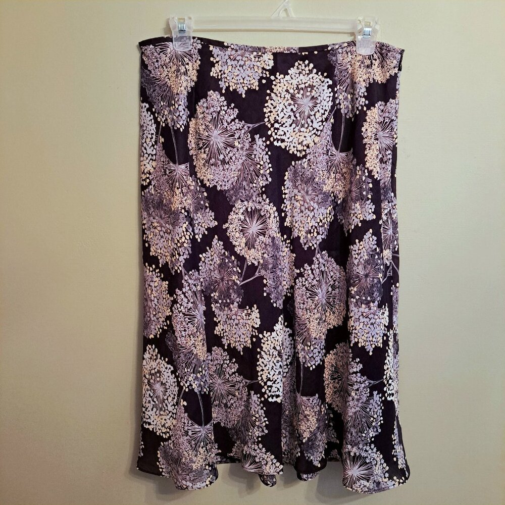Talbots Floral Silk Skirt